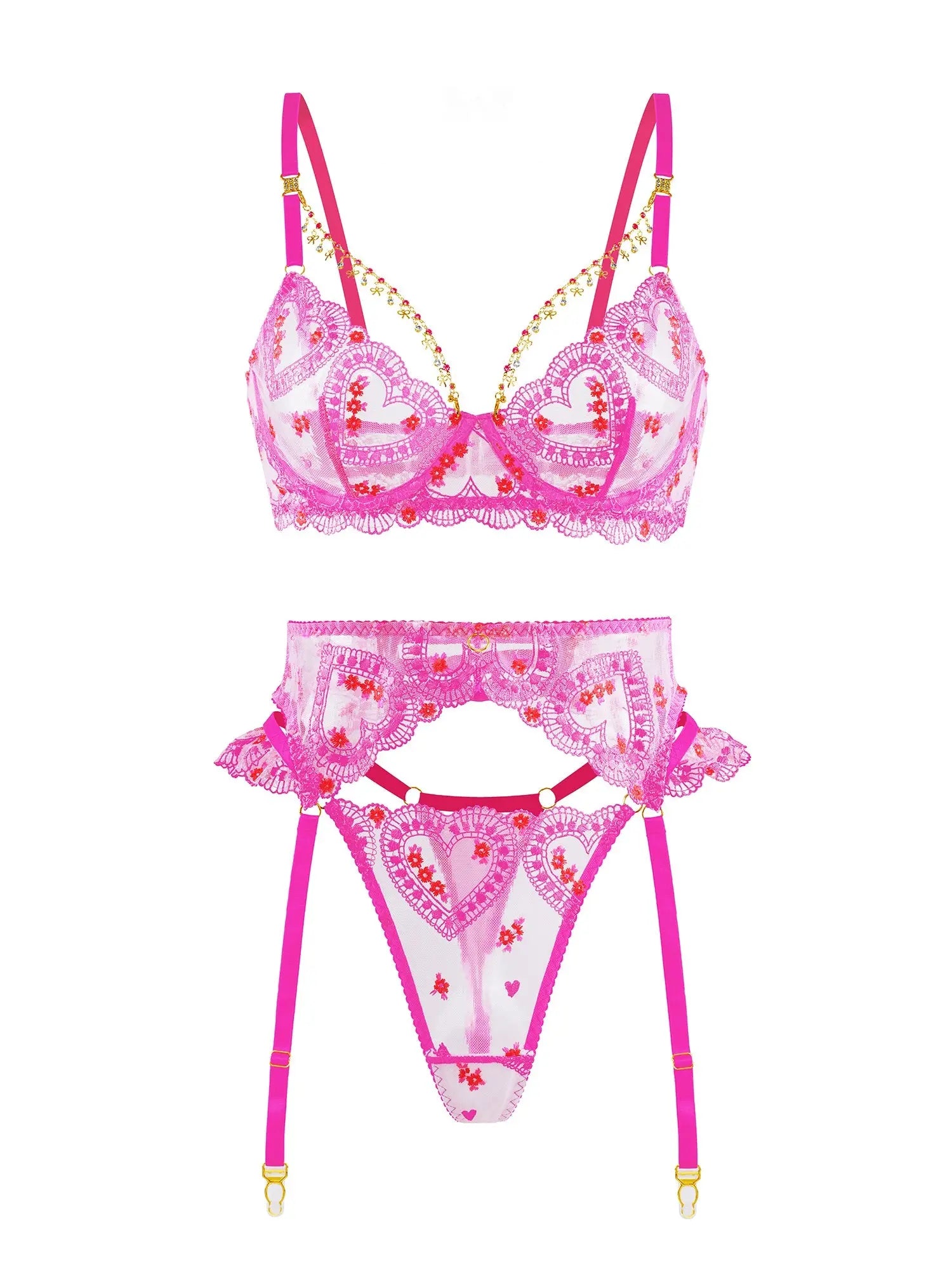 Gabrielle Love Chain Lingerie Set Hello.LA.Girl