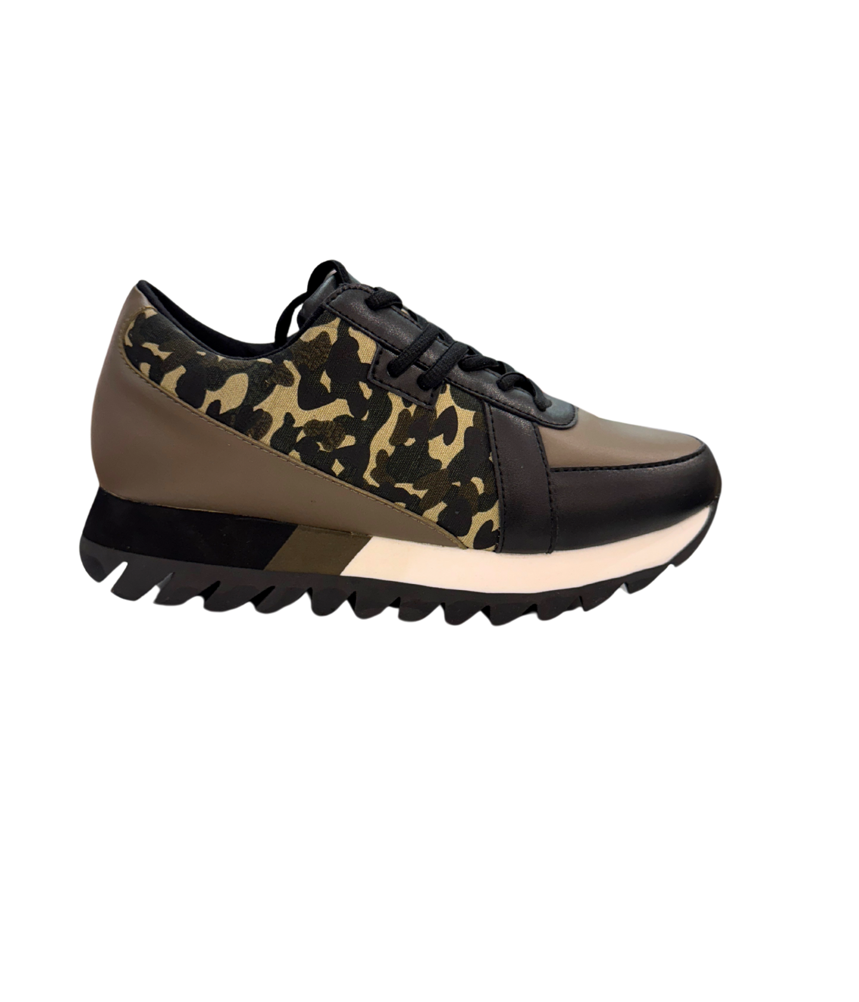 Geri Camo Sneaker Platform One Inch Lightweight Comfort Naughty Monkey