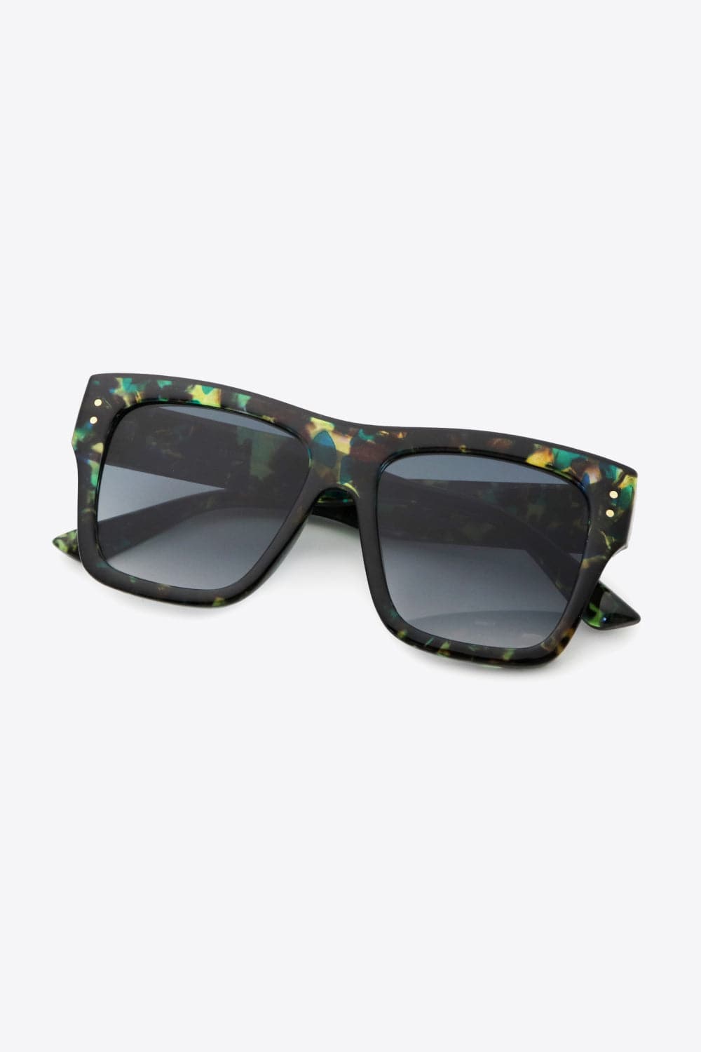 UV400 Patterned Polycarbonate Square Sunglasses.