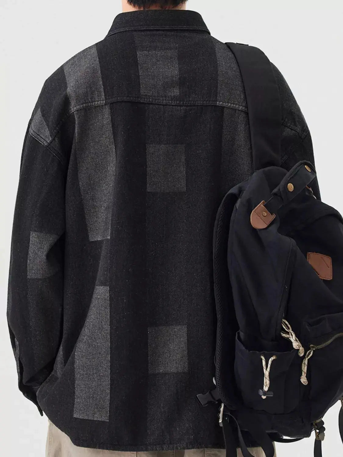 Men's Plus Size Urban Style Button Up Denim Jacket Simply Love