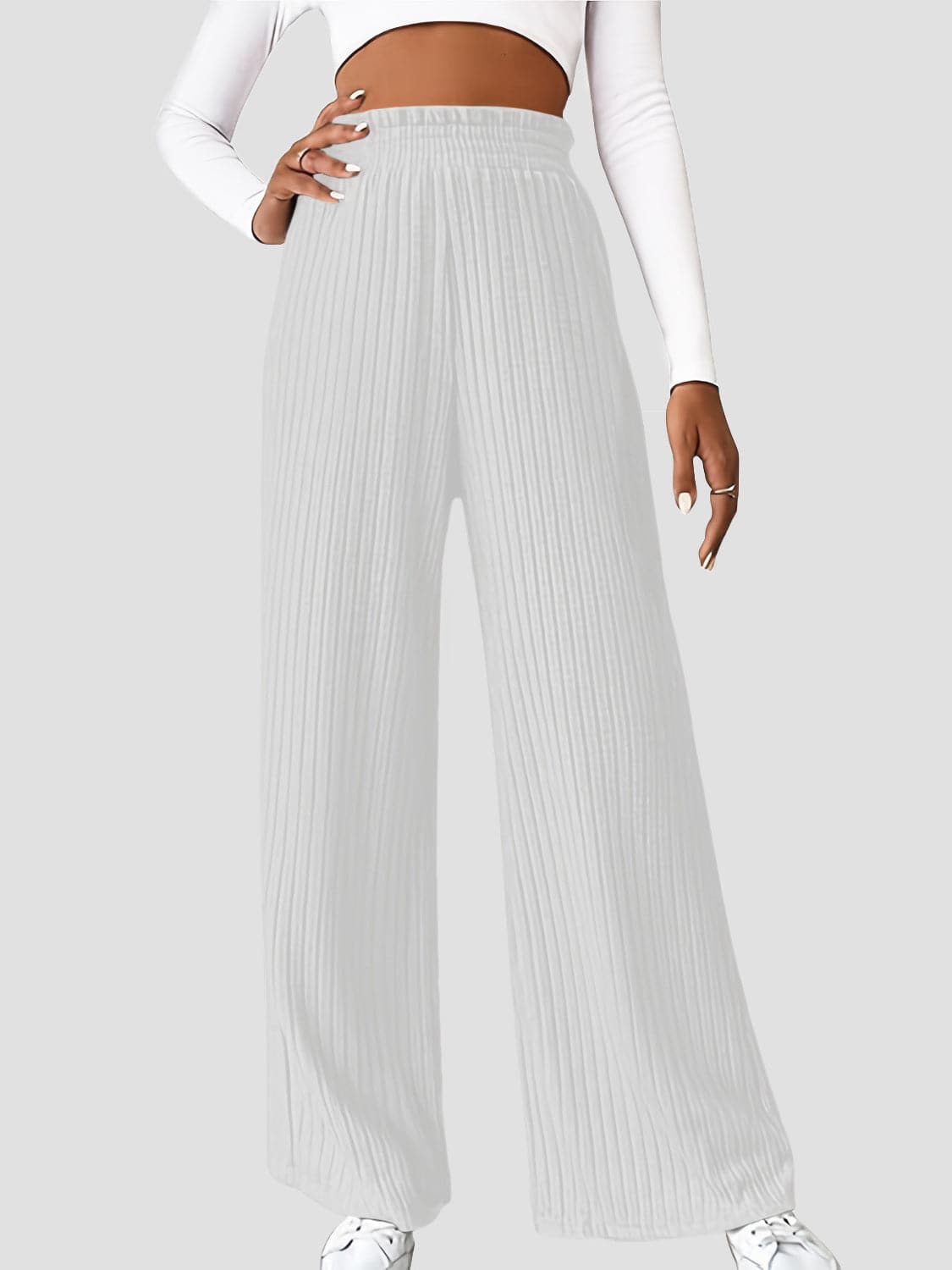 Ribbed High Waist Pants.