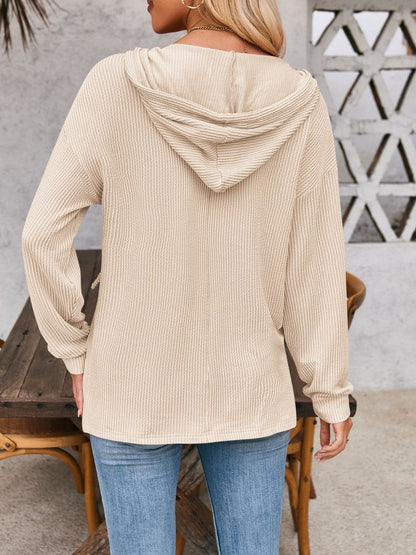 Casual dropped shoulder hoodie