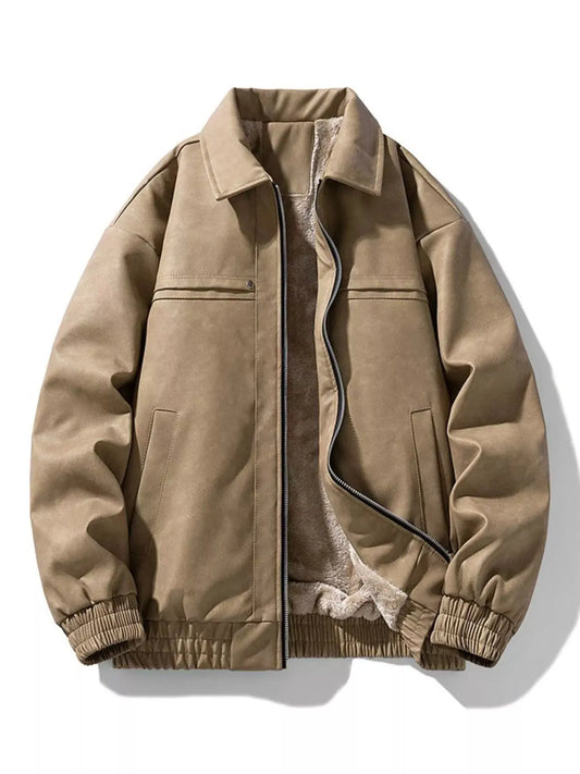 Men's Plus Size Zip Up Long Sleeve Jacket Simply Love