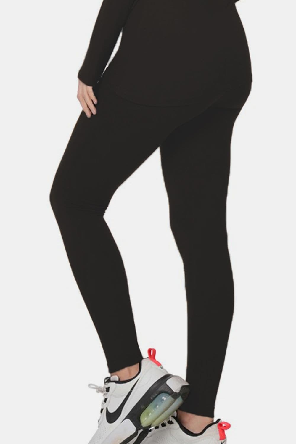 Zenana Full Size Turtleneck Top and Leggings Lounge Set.