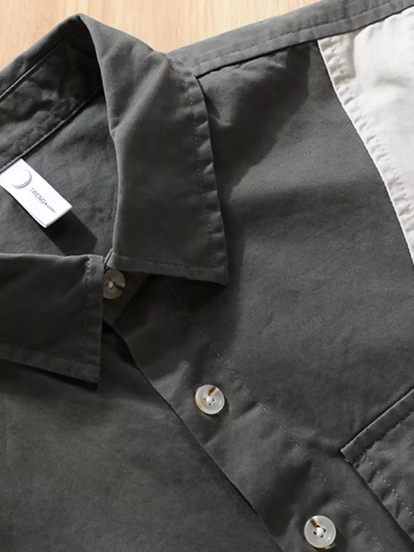 Men's Plus Size Color Block Casual Long Sleeve Shirt Simply Love