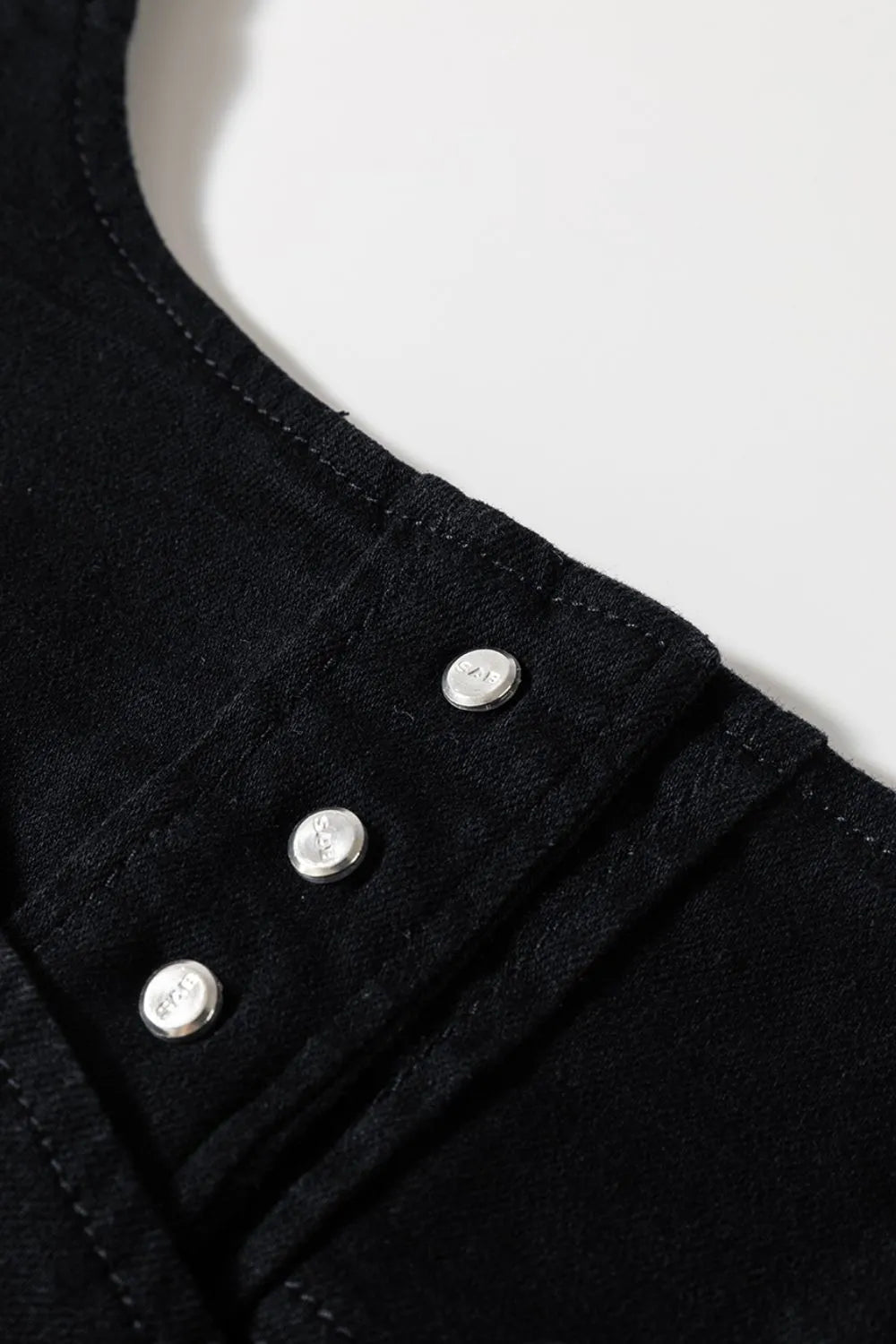 Acid Wash Buttoned Cropped Slim Denim Tank Top - Product image 8 by Simply Love