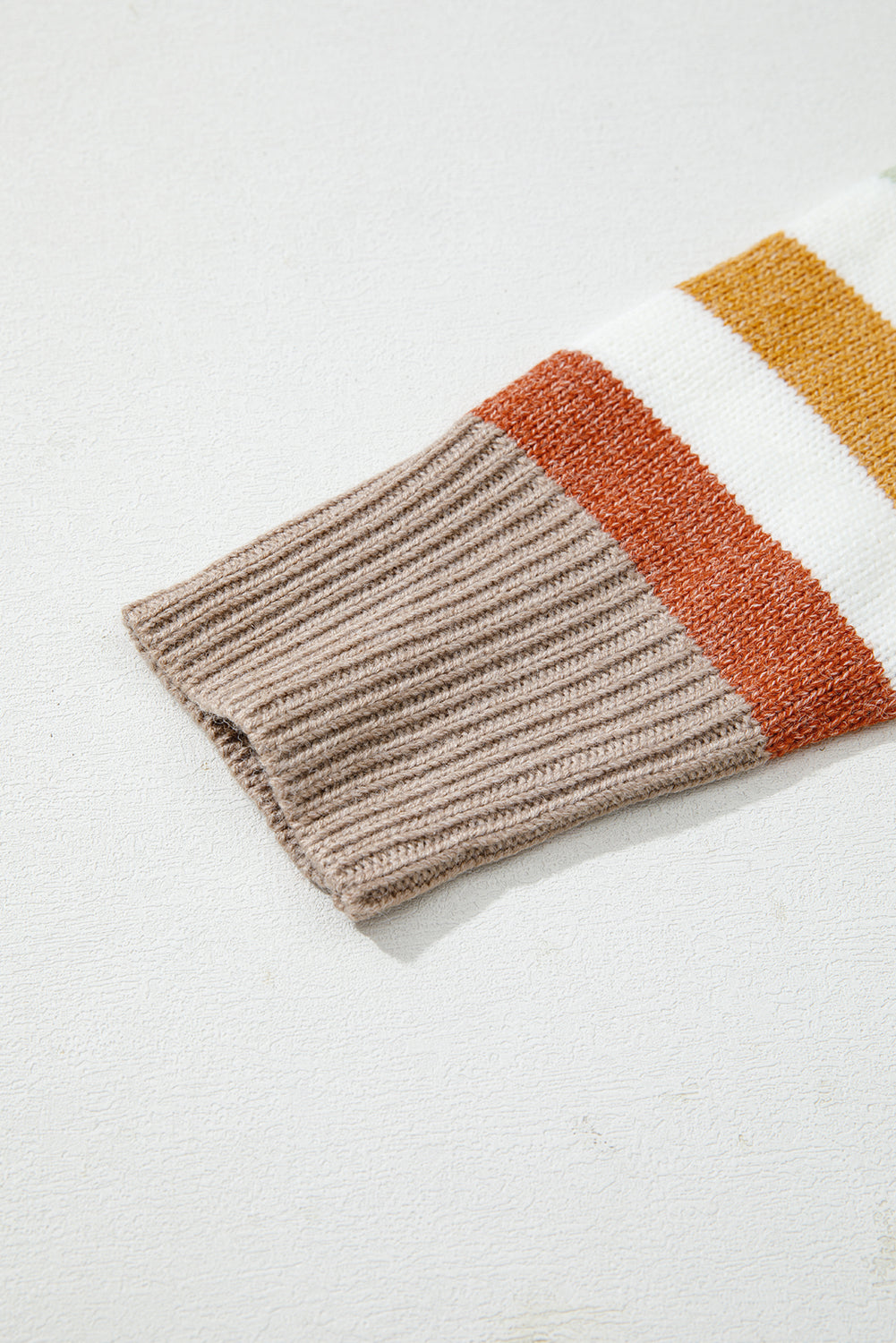 Multicolour Striped Colorblock Plus Size Cozy Sweater Dear-Lover Dropshipping