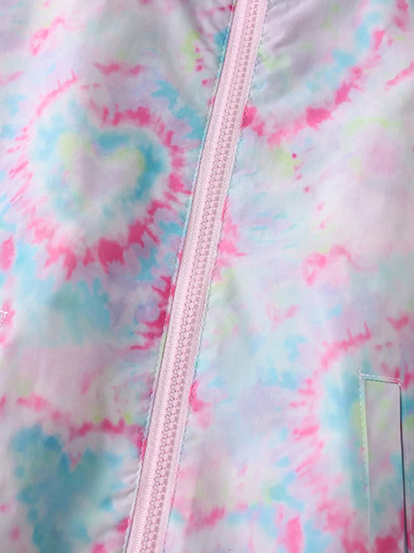 Children's Tie-Dye Heart Print Lightweight Hooded Jacket Simply Love