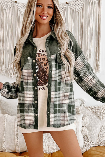 Everyday Plaid Corduroy Jacket