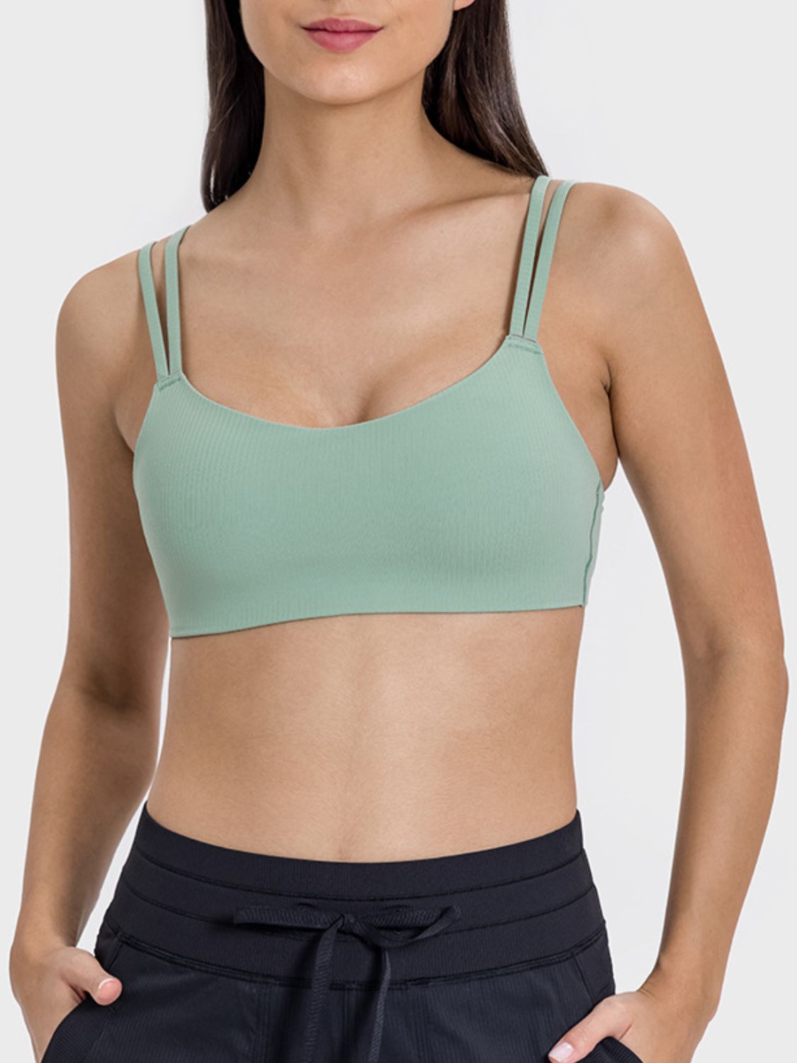 Scoop Neck Double Strap Active Cami Coco’s Tee Boutique