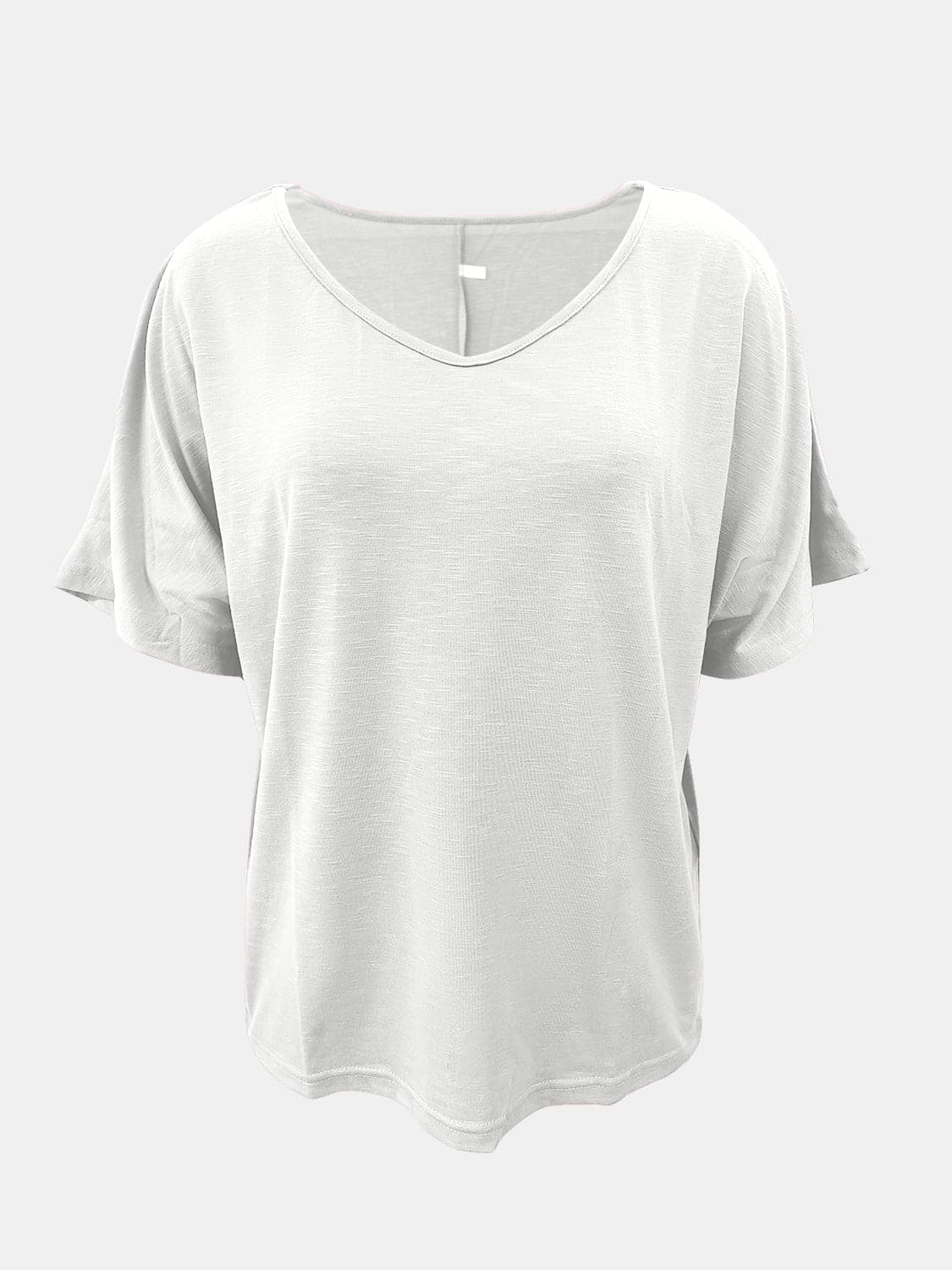 Full Size Scoop Neck Short Sleeve T-Shirt.