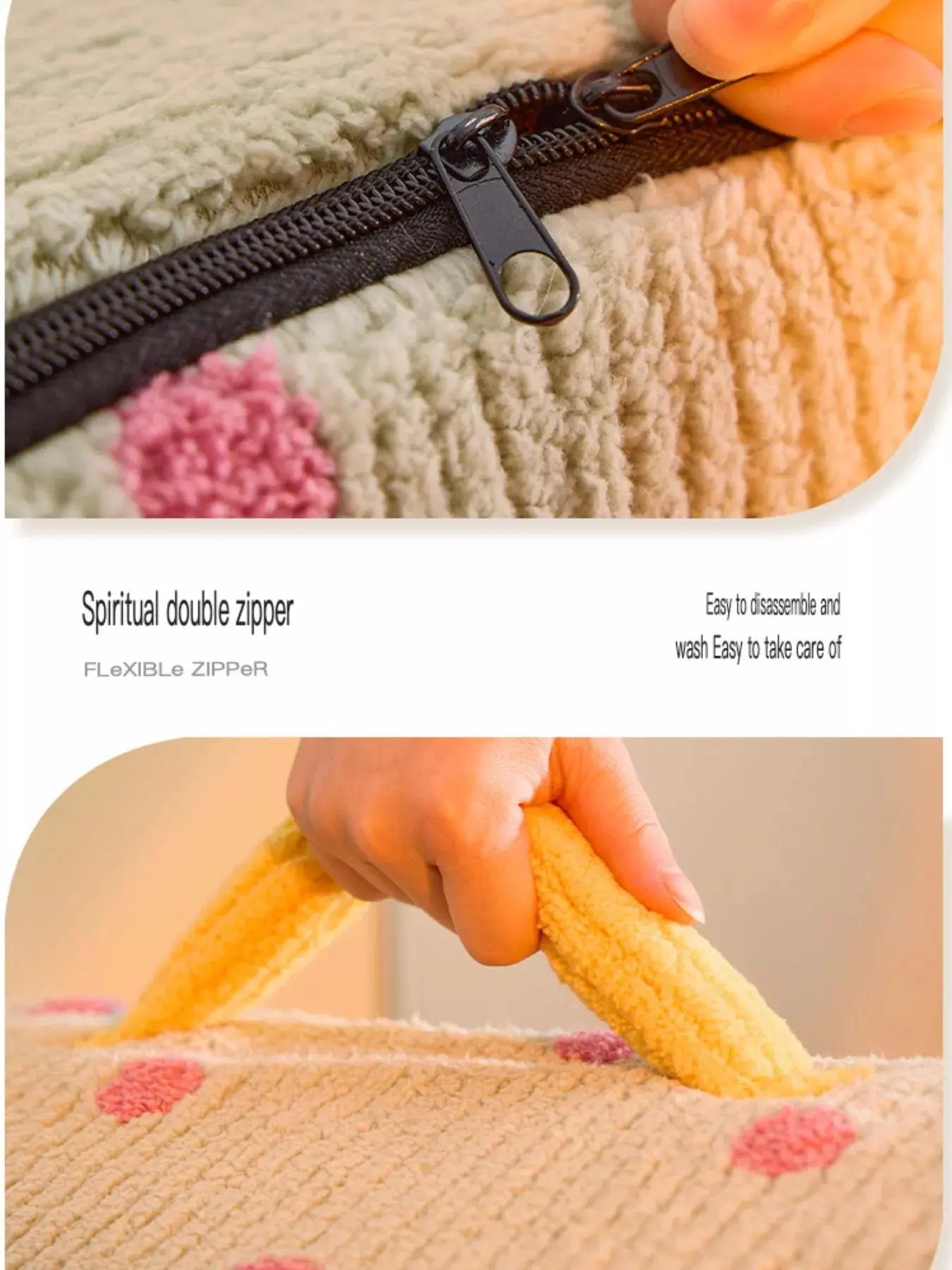 Cozy Polka Dot Pet Bed Cave with Handle Simply Love