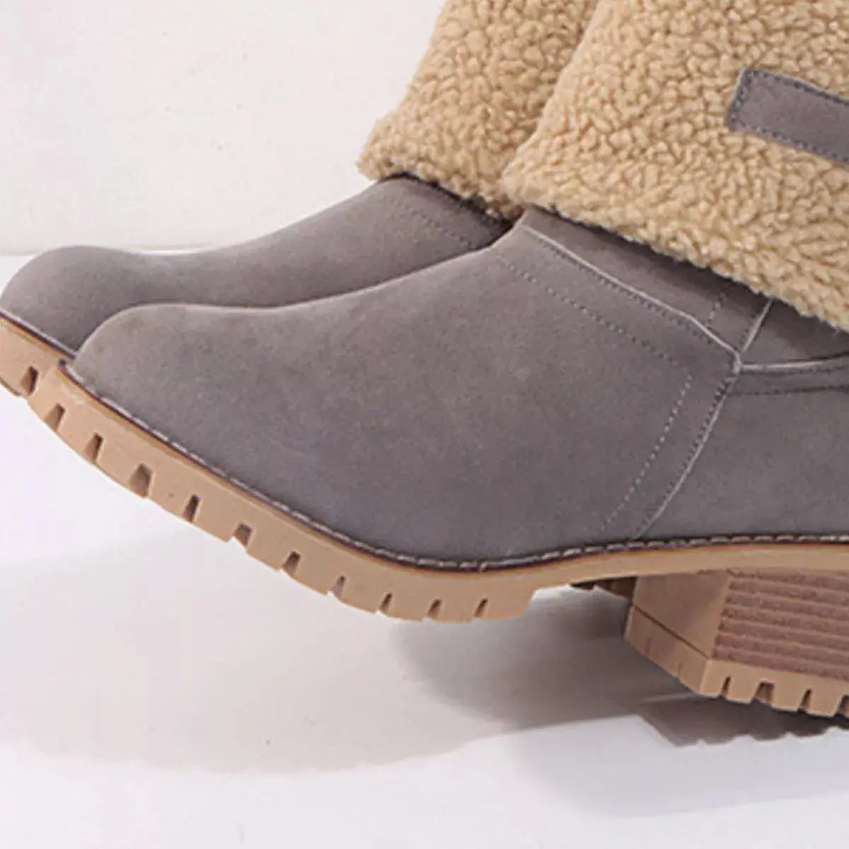 Round Toe Block Heels Boots Simply Love
