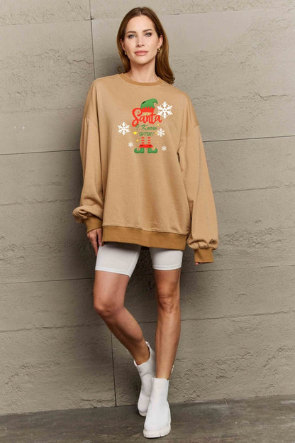 Simply Love Full Size Graphic Round Neck Sweatshirt.