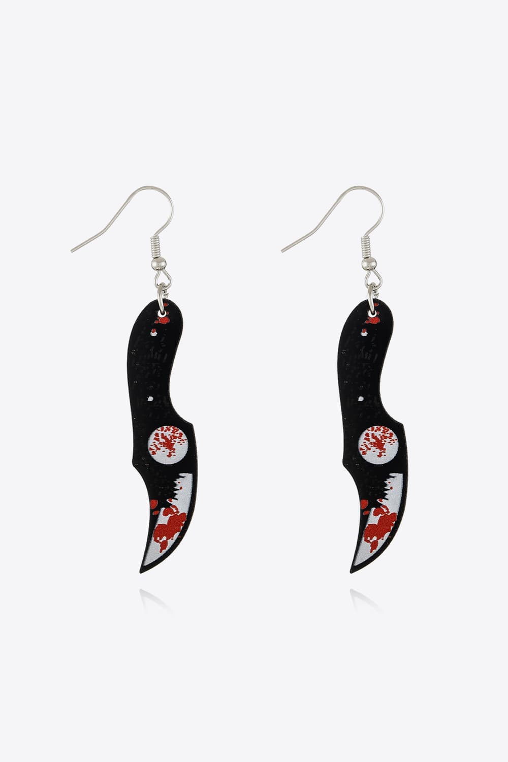 Spooky Drip Earrings with Bloody Design