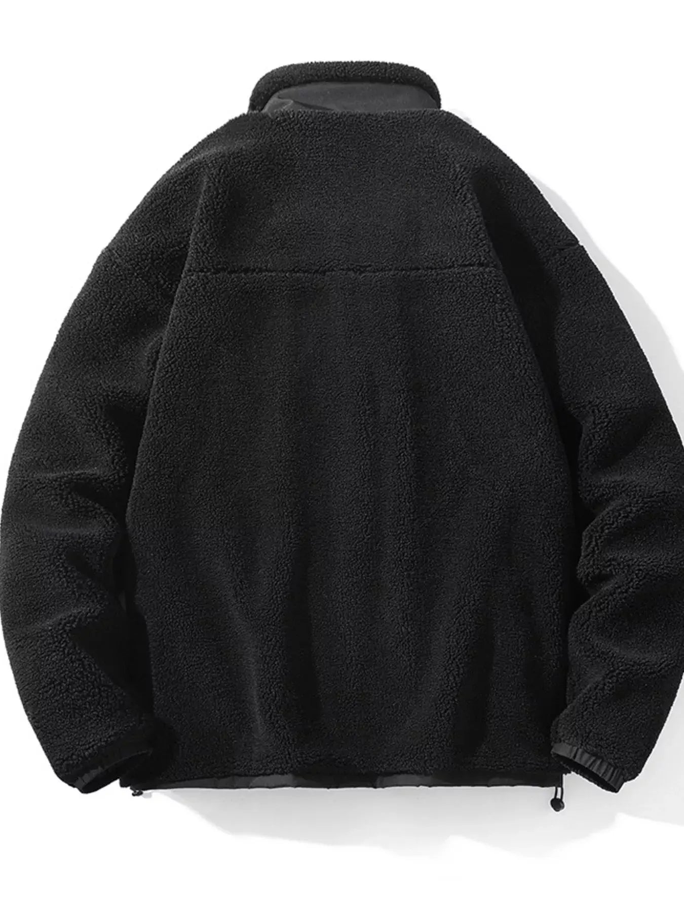Men's Plus Size Cozy Fleece Full Zip Jacket With Pockets Light Blue Simply Love