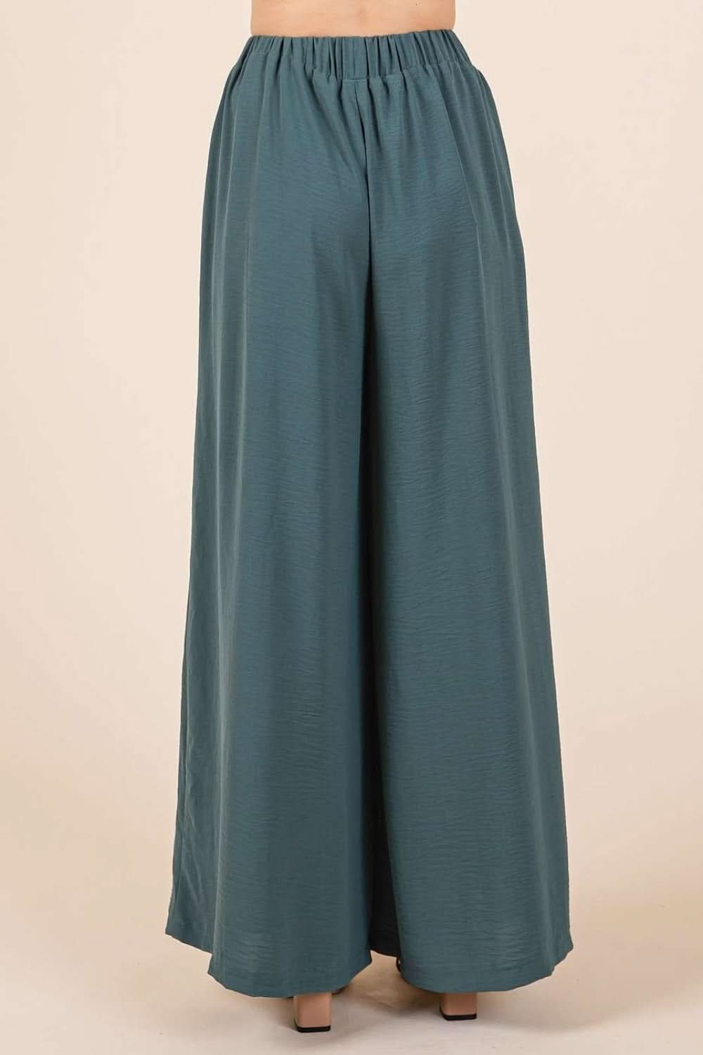 Chic Pleated Wide Leg Trousers