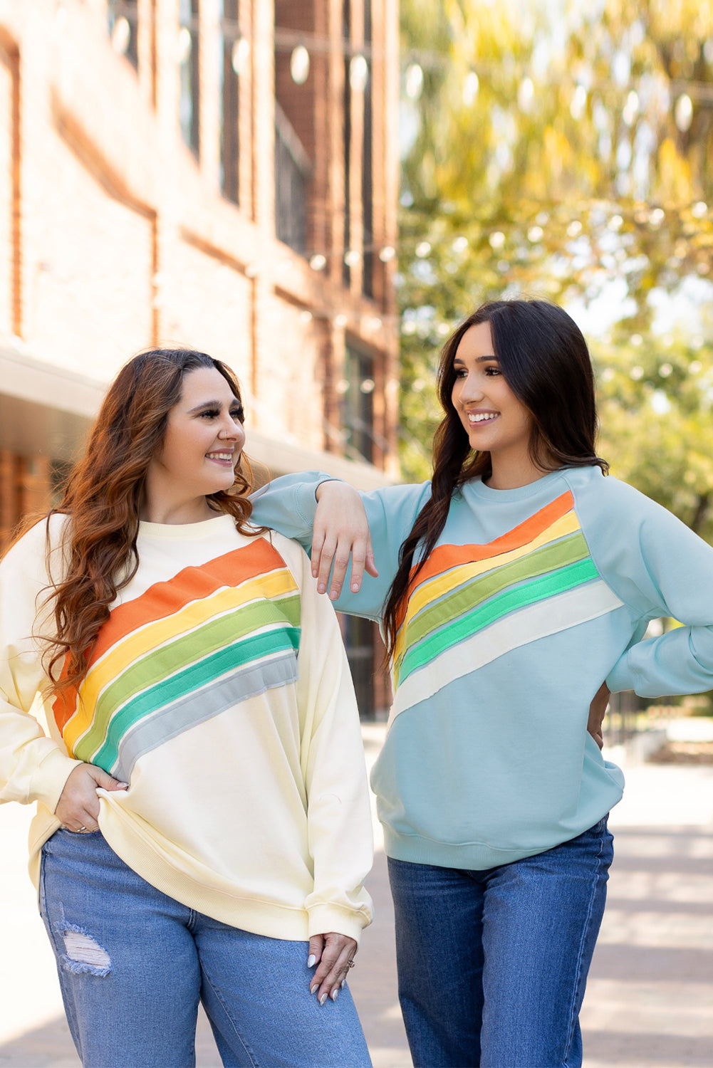 Vibrant colorblock sweatshirt