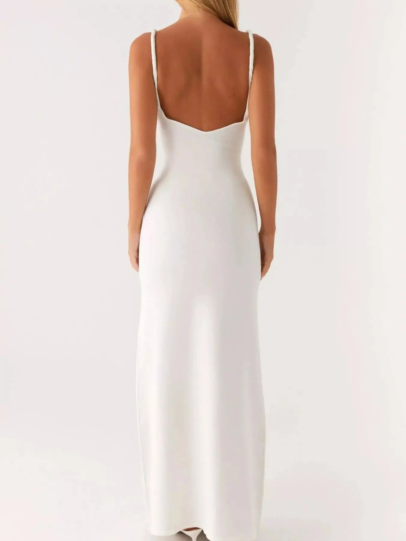 V-Neck Bodycon Maxi Dress Simply Love
