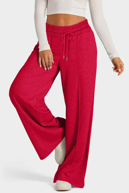 Effortlessly chic wide leg pants with drawstring waist