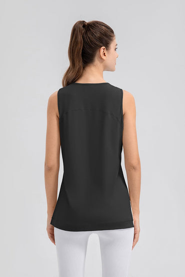 Slit Round Neck Tank.