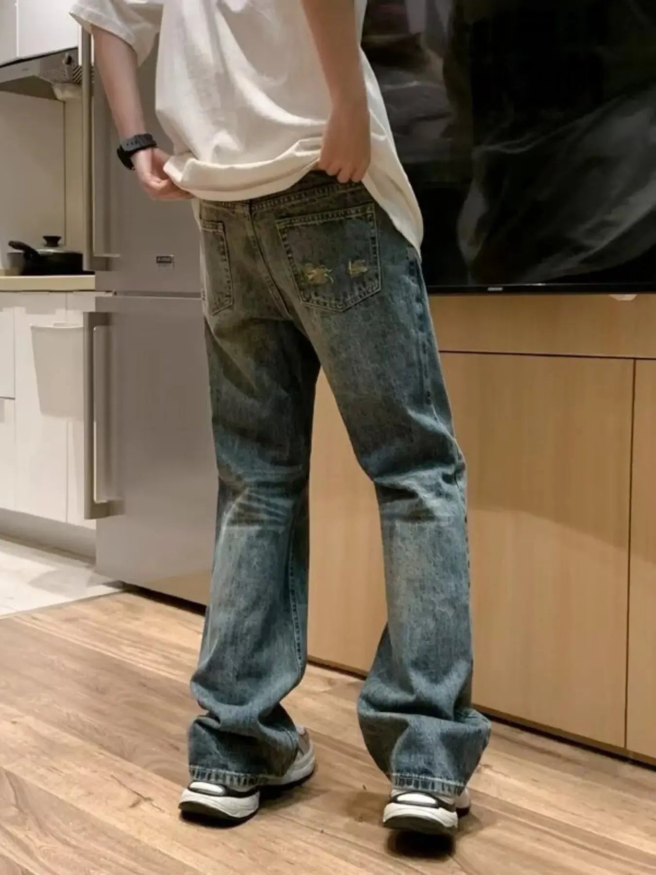 Men's Full Size Wash Loose Fit Jeans Plus Size Simply Love