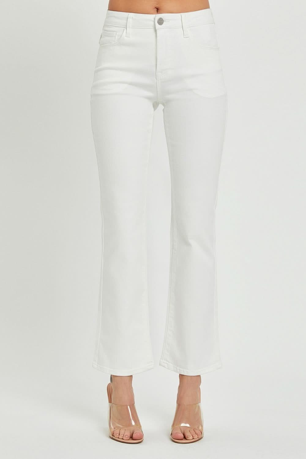 RISEN Full Size Mid Rise Jeans with Pockets