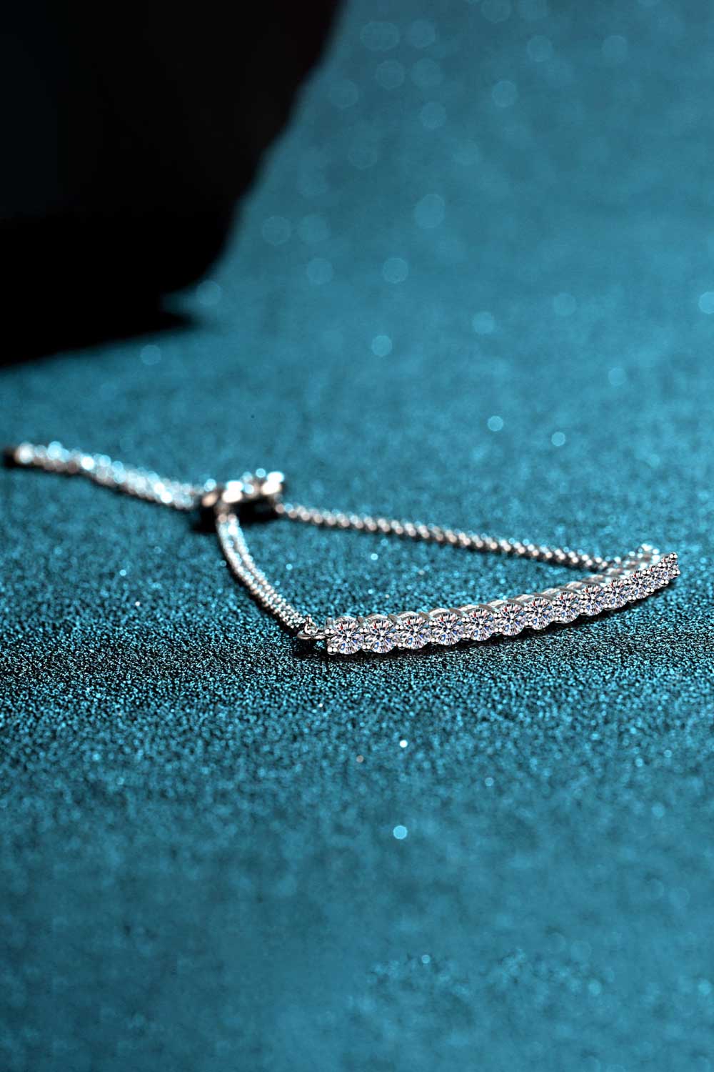 Adored Moissanite Sterling Silver Bracelet.