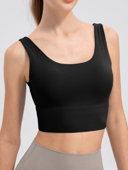 Scoop Neck Wide Strap Active Tank.