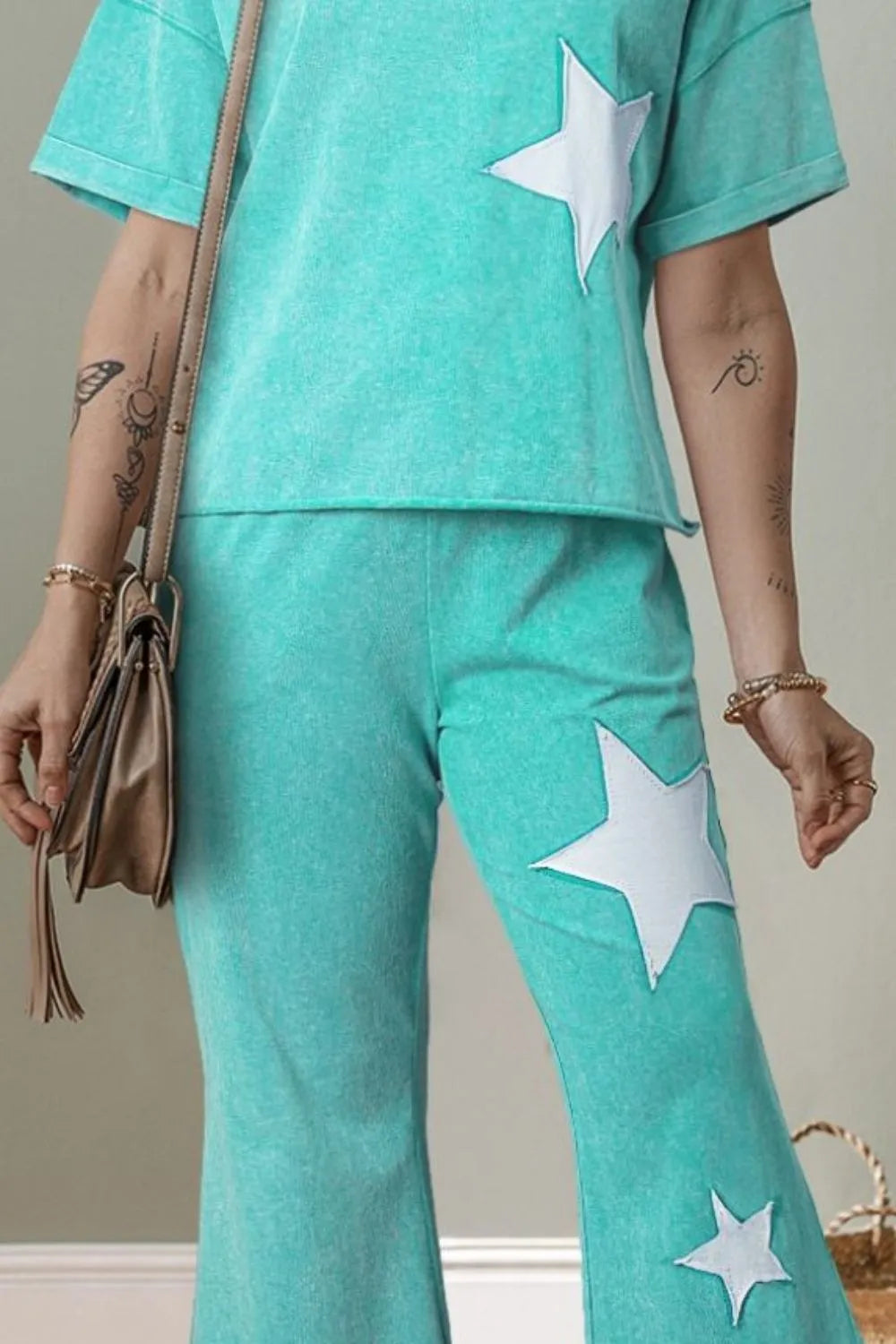 Simply Love: Star Print Set - Top & Pants
