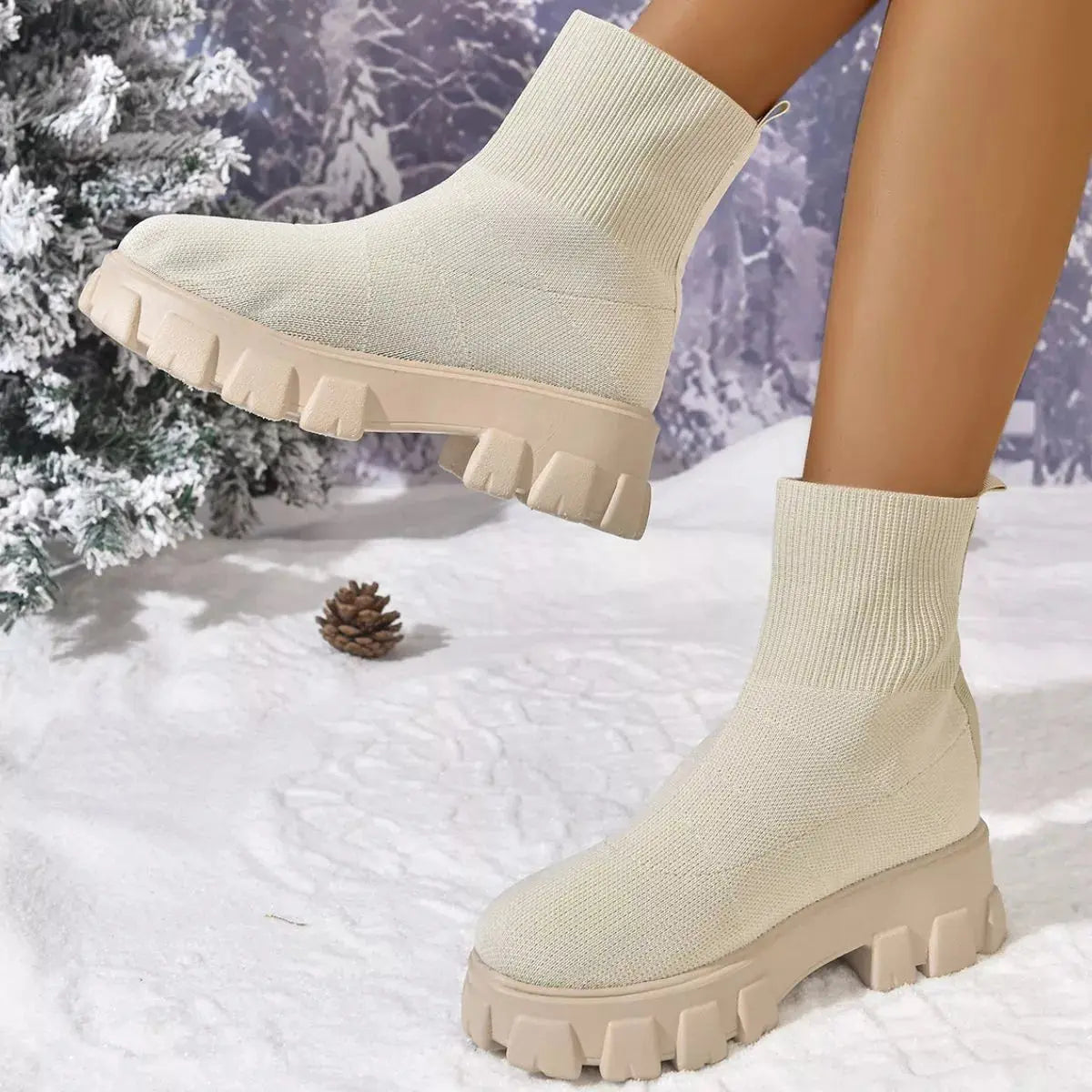 Round Toe Block Heels Boots Simply Love