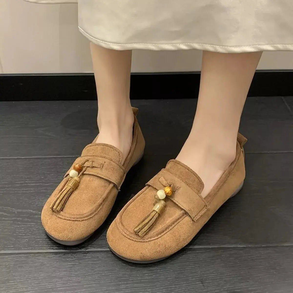 Tassel Round Toe Slip-Ons Simply Love