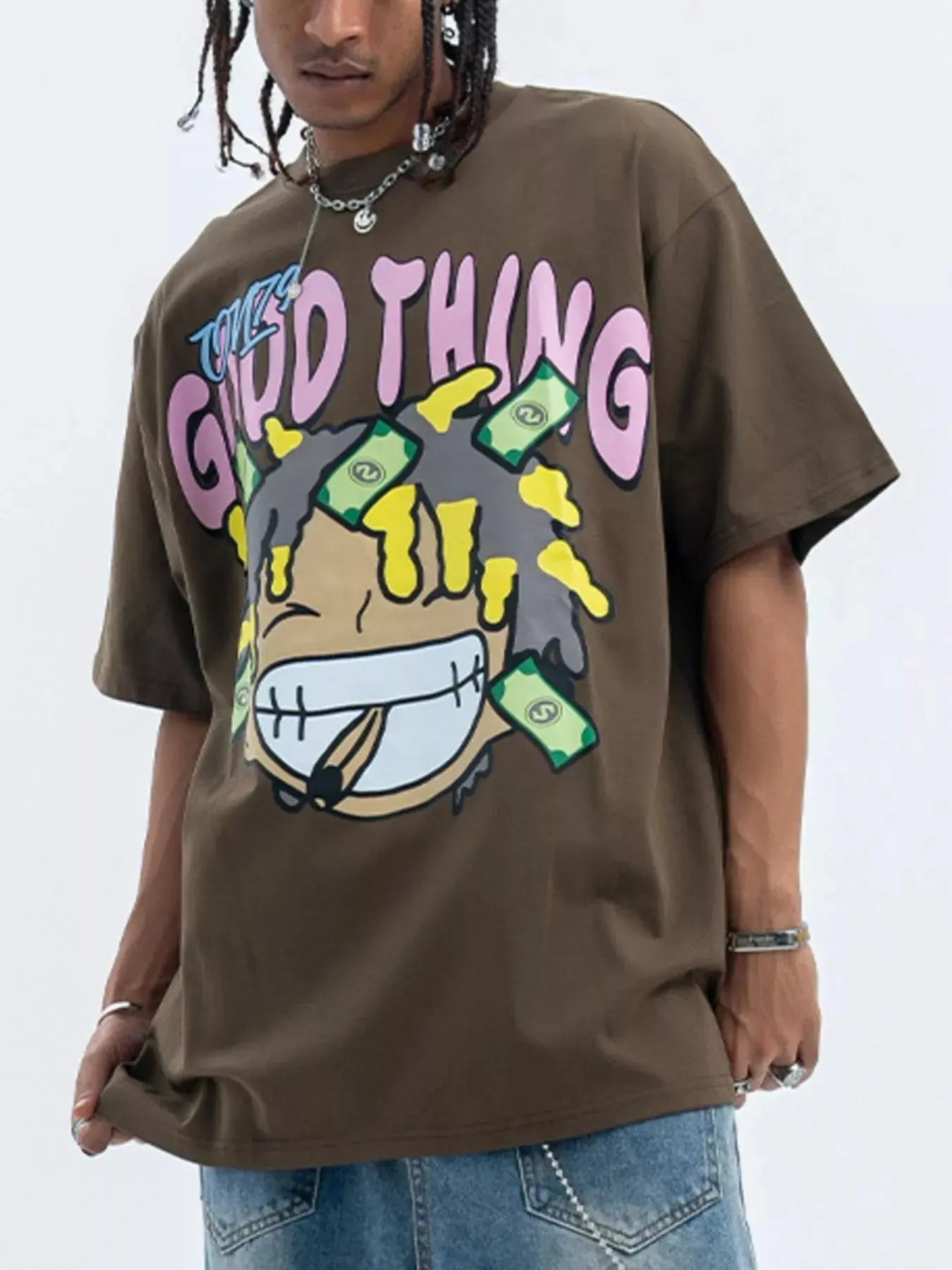 Men's Graphic Round Neck Casual T-Shirt Simply Love