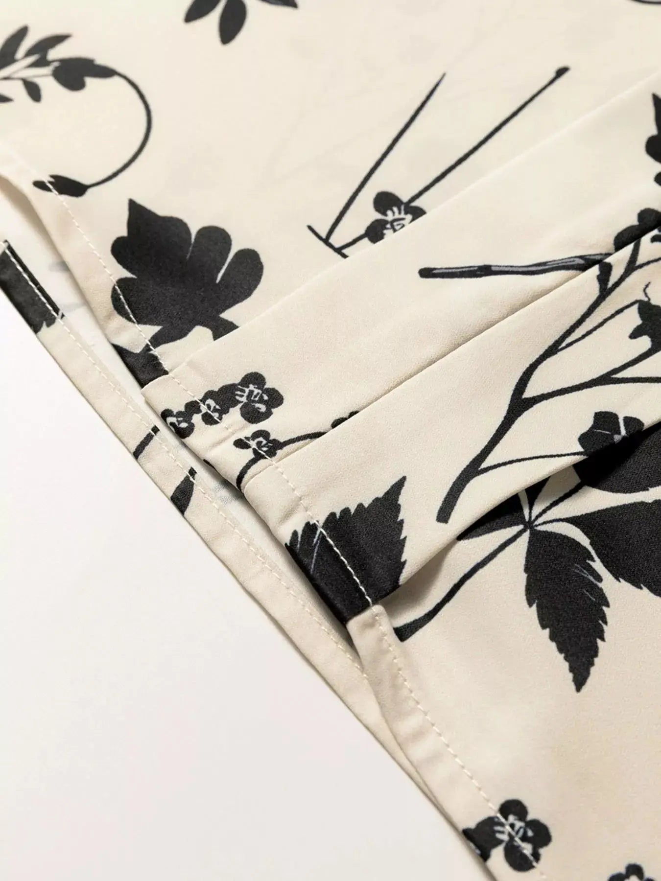 Floral Print Split Neck Long Sleeve Blouse Simply Love