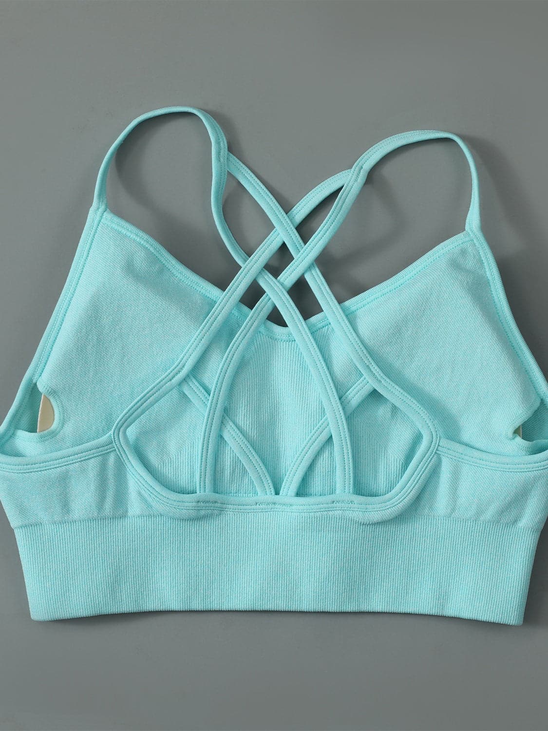 Crisscross Spaghetti Strap Active Bra.