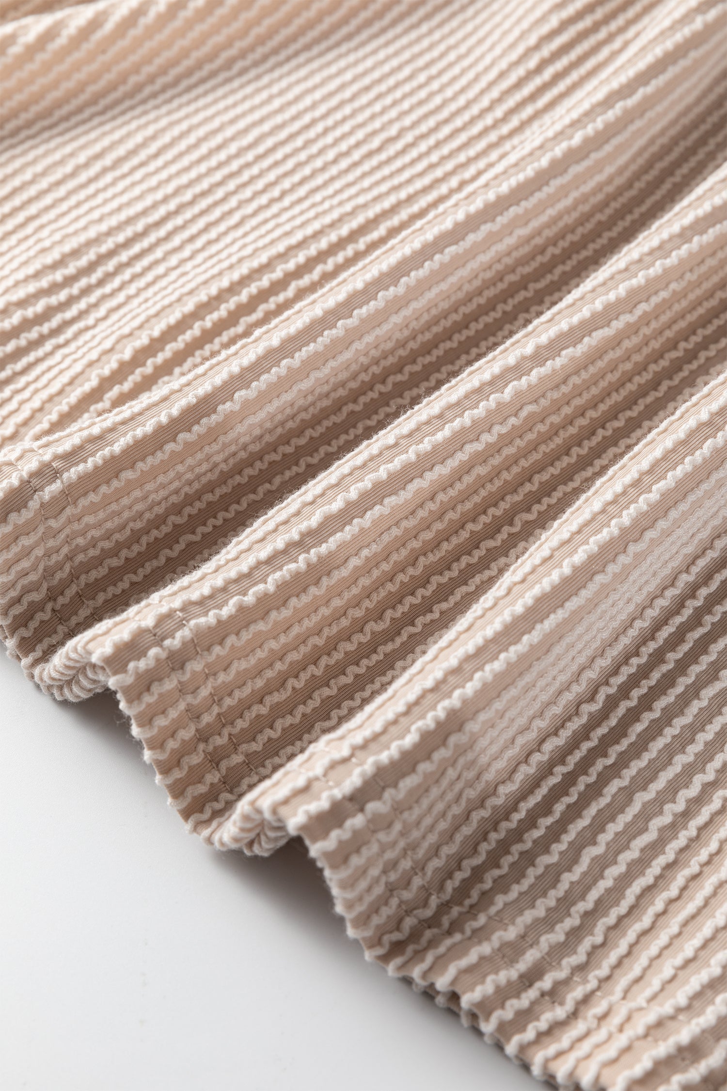 Parchment Twist Ribbed Floral Contrast Patchwork Long Sleeve Top Dear-Lover Dropshipping