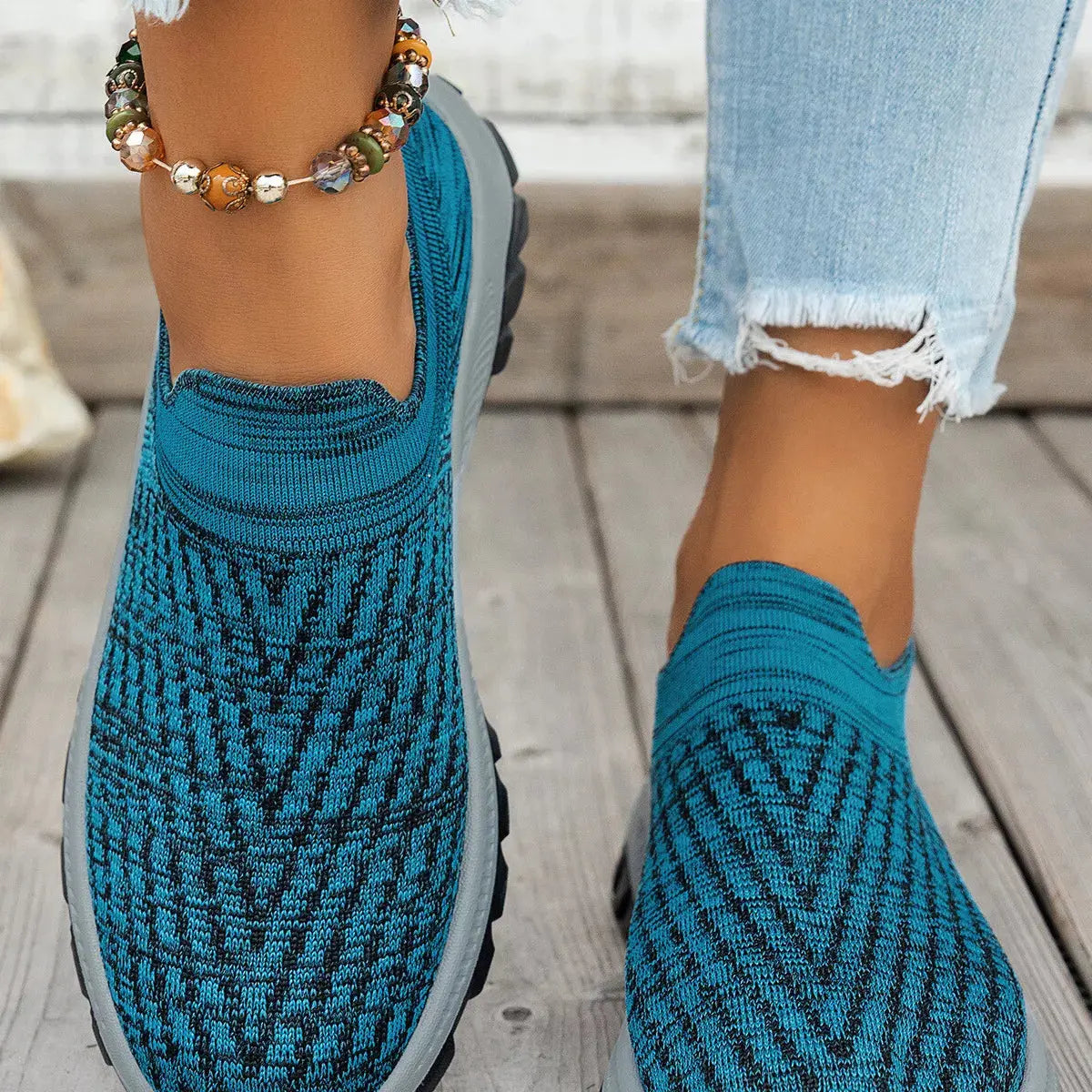 Round Toe Mesh Slip-Ons Simply Love