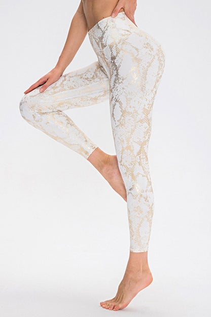 Sleek Savage | Animal Print Wide Waistband Sports Leggings