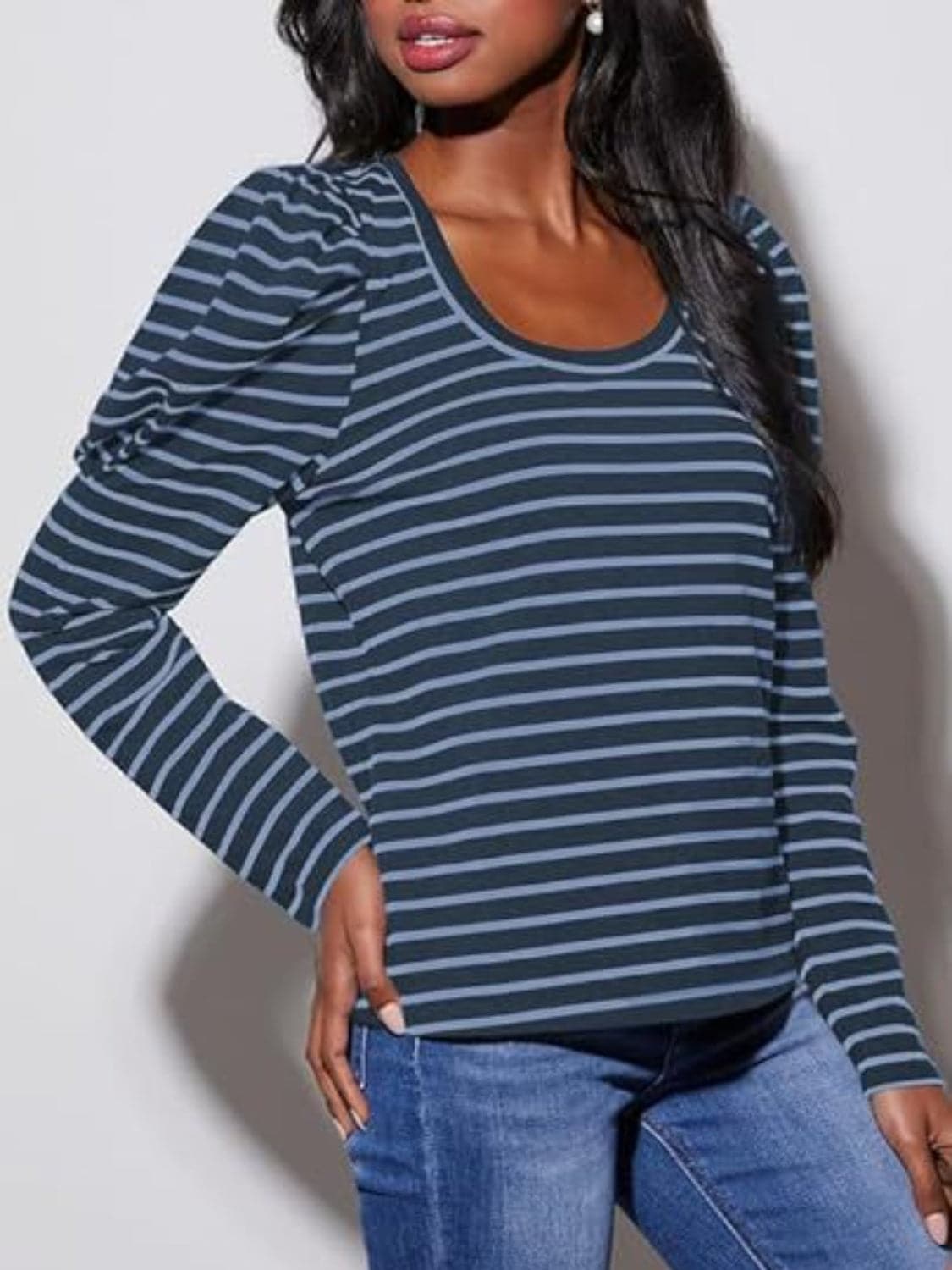 Stylish Striped Long Sleeve Tee