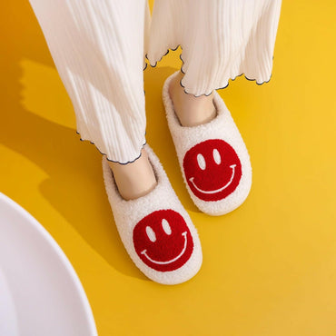 Melody Smiley Face Cozy Slippers.