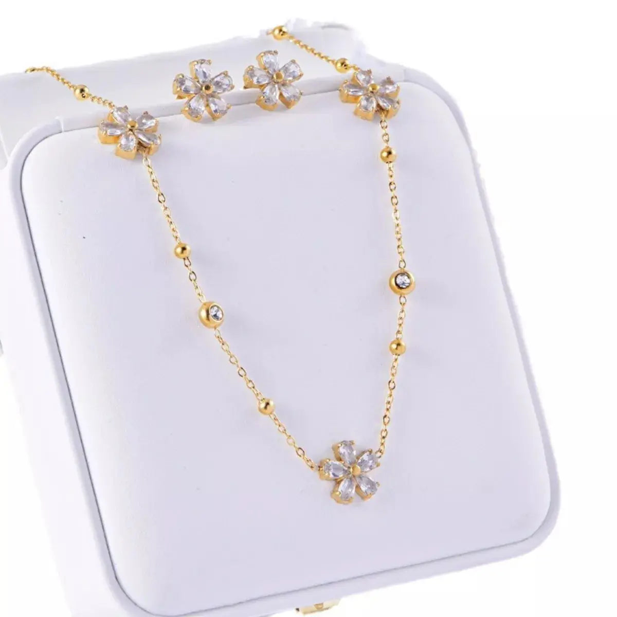 18K Gold-Plated Flower Jewelry Set Simply Love