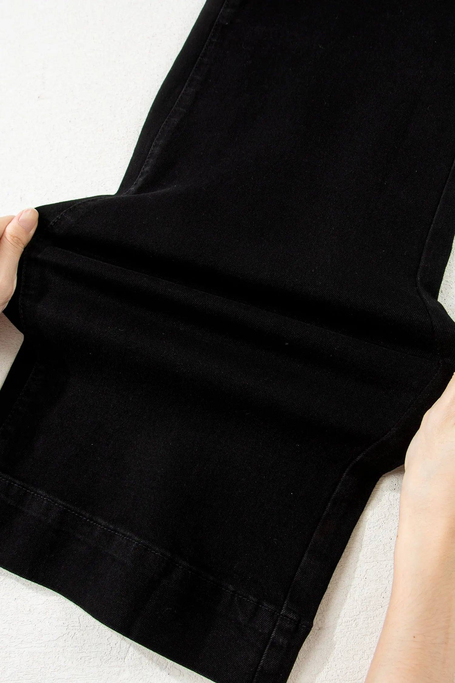 Black Two Button High Waist Flared Bottom Jeans For Women Dear-Lover Dropshipping