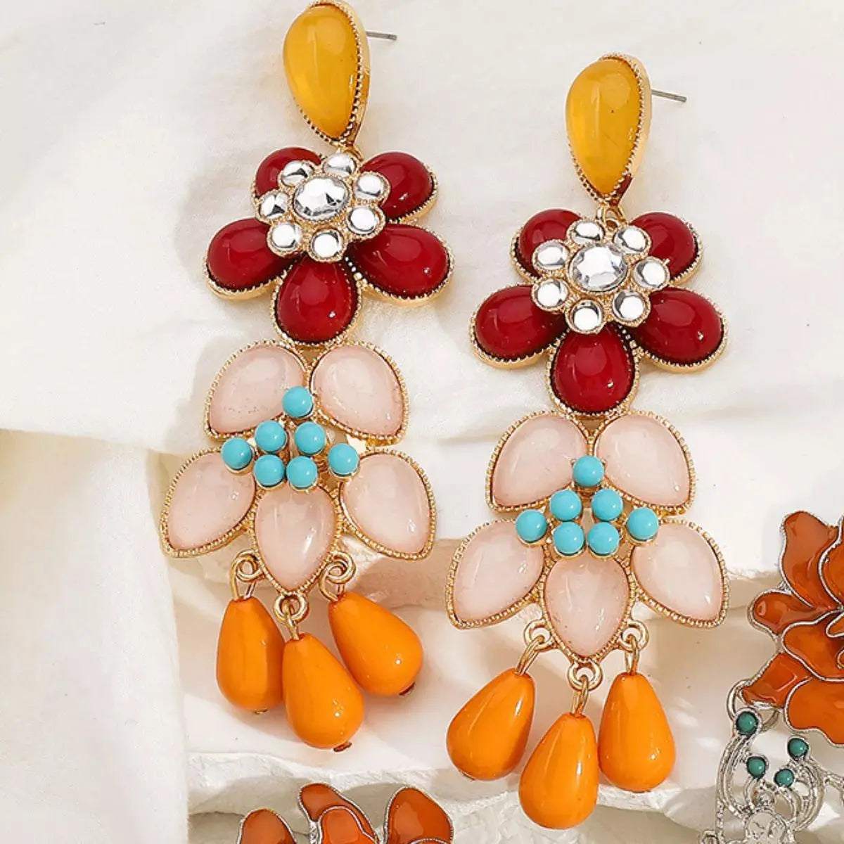 Flower Dangle Earrings Simply Love