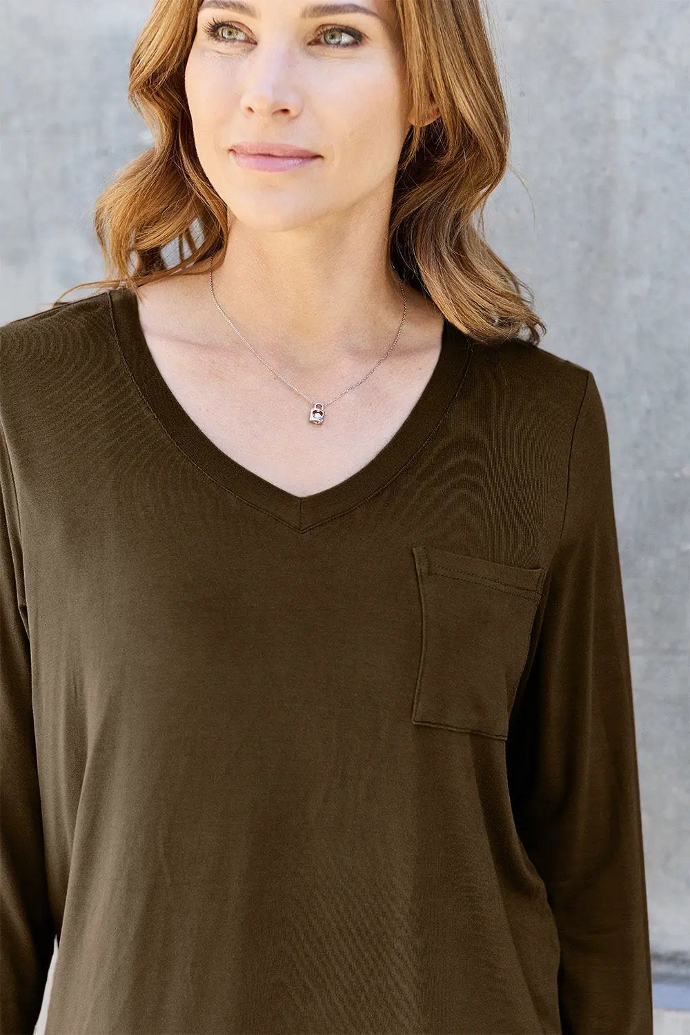 Basic Bae Full Size V-Neck Long Sleeve Top - Love Salve