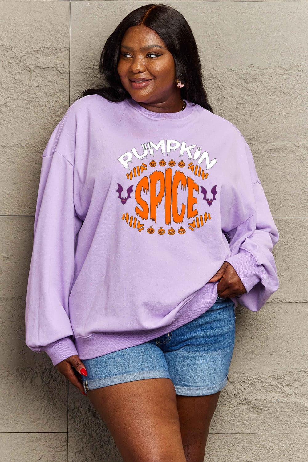 Simply Love Full Size PUMPKIN SPICE Graphic Sweatshirt.