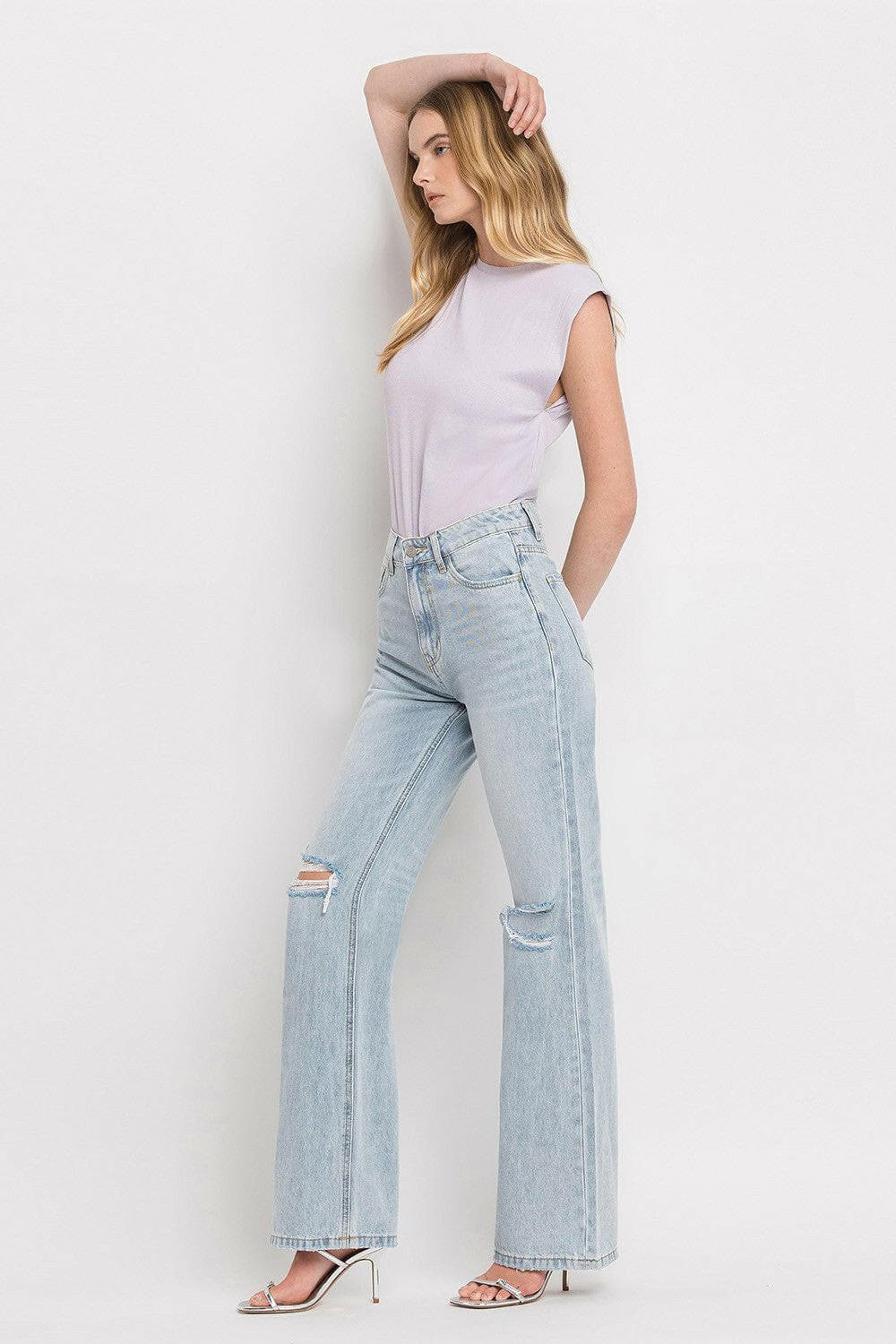 Vervet by Flying Monkey 90'S Vintage Super High Rise Flare Jeans.