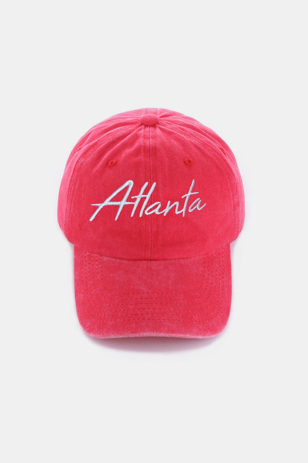 Zenana Washed ATLANTA Embroidered Baseball Cap.