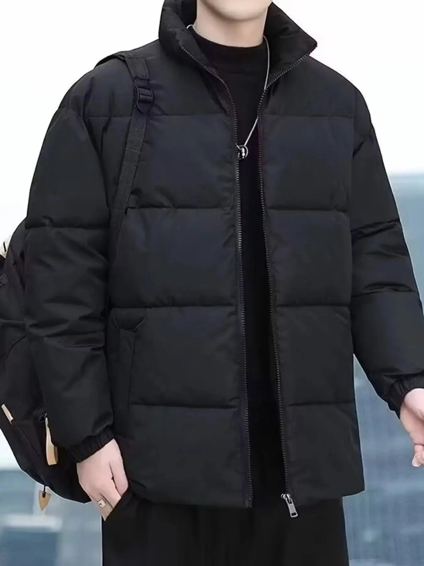 Men's Plus Size Quilted Zip Up Winter Coat Simply Love