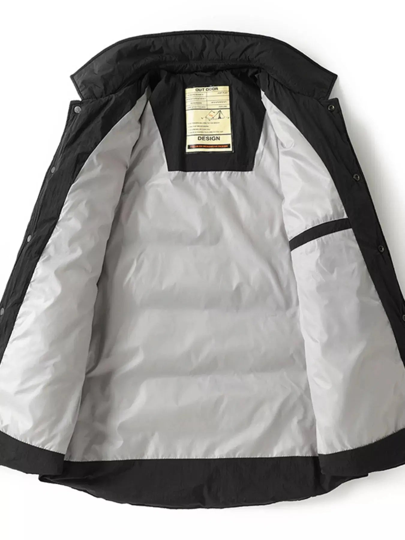Men's Plus Size Quilted Padded Snap Down Jacket Simply Love