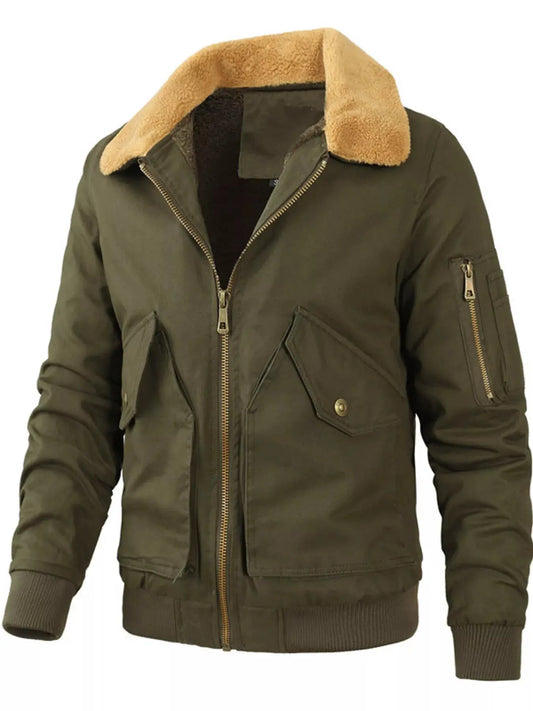 Men's Full Size Zip Up Bomber Jacket Plus Size Simply Love
